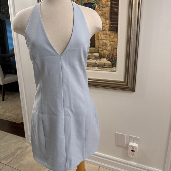 light blue halter dress - Picture 1 of 3